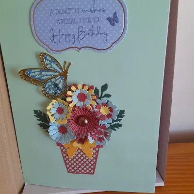 Lovely handmade 3D Flowers and Butterfly 2