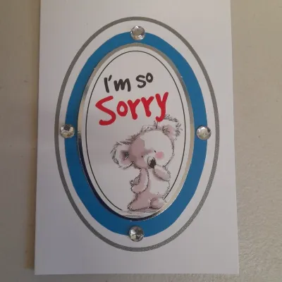 Lovely I&#39;m so sorry hand made card. 1