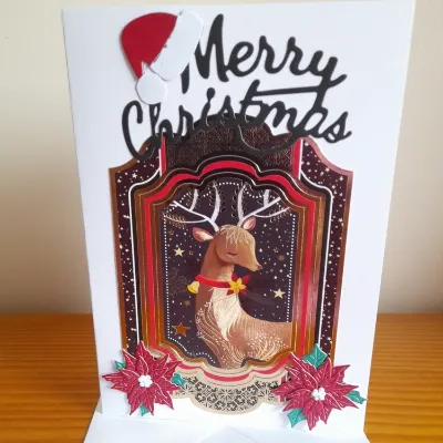 Lovely Merry Christmas Cute deer card. 1