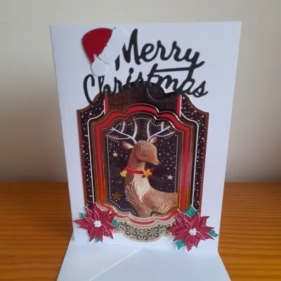 Lovely Merry Christmas Cute deer card. 2