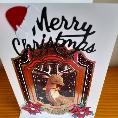 Lovely Merry Christmas Cute deer card. 3