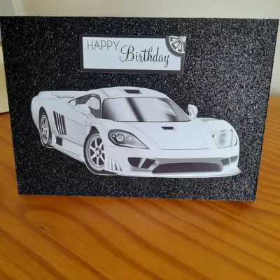 Lovely Sports Car hand made Birthday car 1