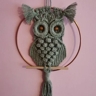 Macrame Owl dream catcher, dream catcher 2