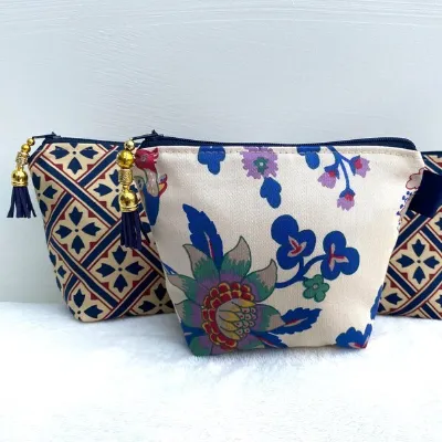 Makeup Bag Vintage Laura Ashley Fabric,  7