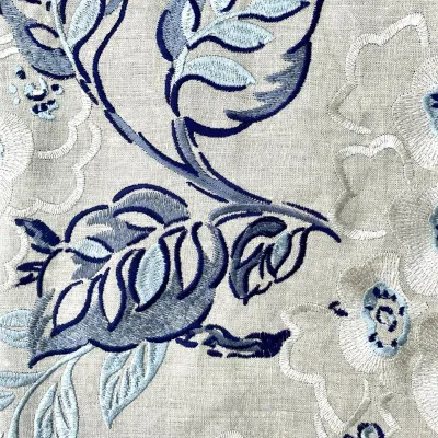Medium Fabric Embroidered Linen Gift Bag 5