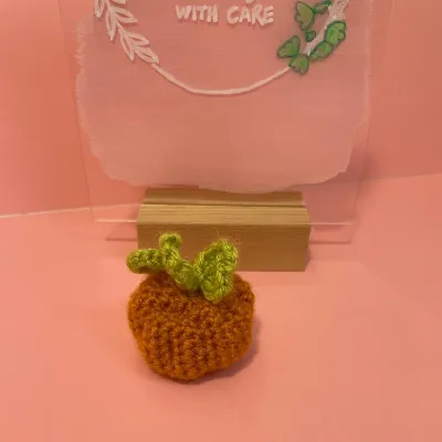 Mini pumpkin crochet decoration 1