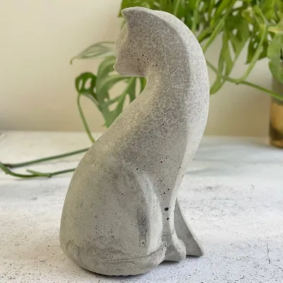 Modern Concrete cat statue | pet loss |  4