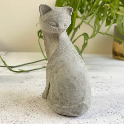 Modern Concrete cat statue | pet loss |  7