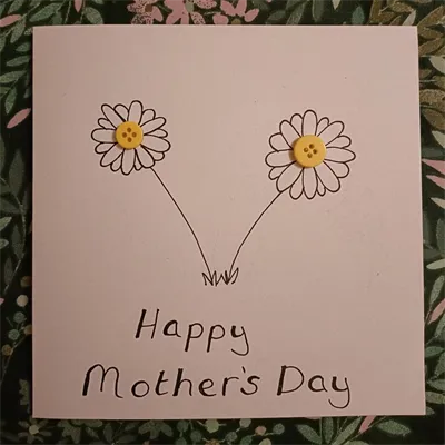 Mothers Day Daisy Handmade Card 1