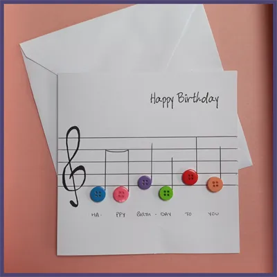 Musical Happy Birthday Button Card 7