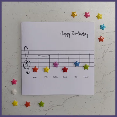 Musical Happy Birthday Button Card 12