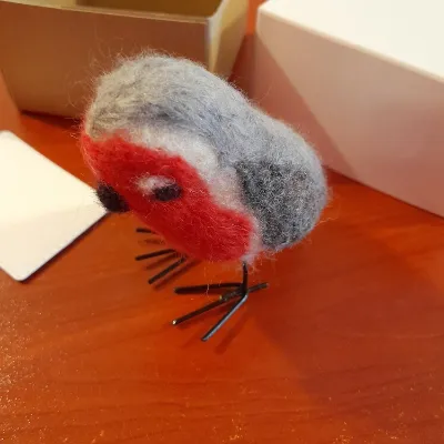 Needle felted Robin-Felted Animal Sculpt 1