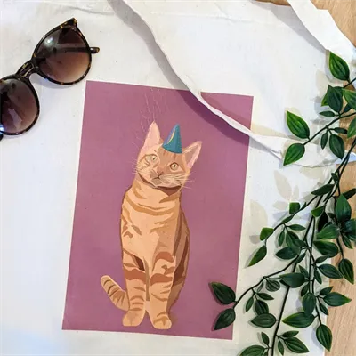 Party cat shopper/ tote bag 1