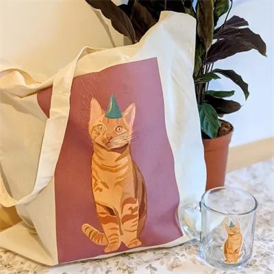 Party cat shopper/ tote bag 4
