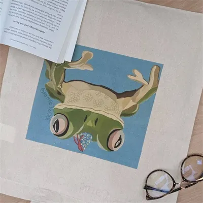 Party Frog / froggy tote bag 2