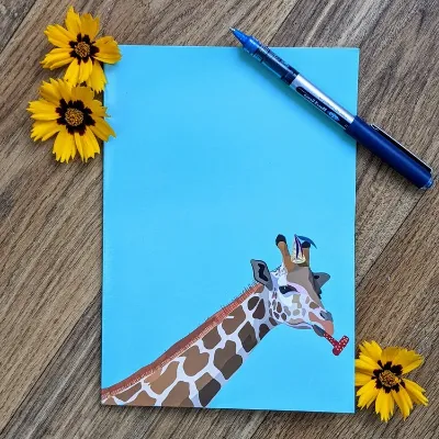 Party Giraffe Birthday Card 1