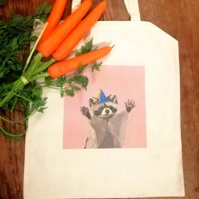 Party Racoon tote bag 1