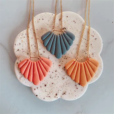 Pastel Boho Clay Shell Necklace 2