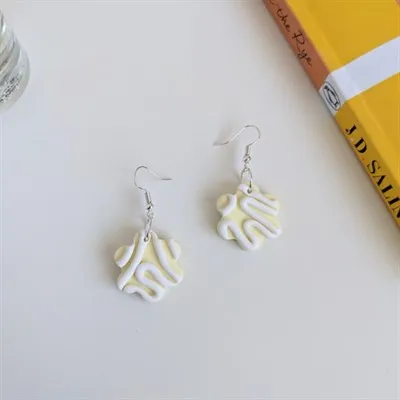 Pastel Squiggle Polymer Clay Earrings