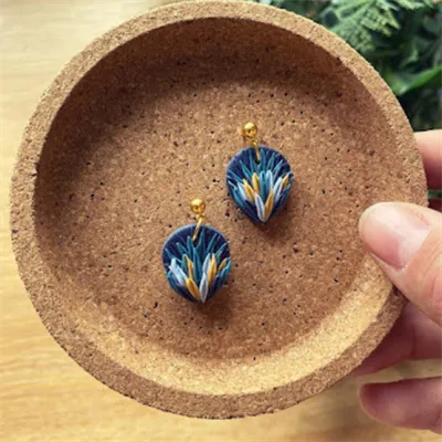 Peacock Ball Post Earrings