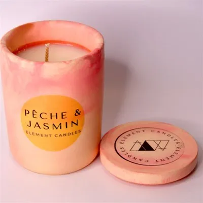 Peche & Jasmin lid off label up