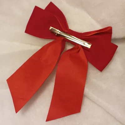Personalised Believe Bell Red Hair Bow 5