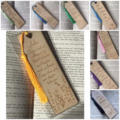 Personalised bookmark, wooden engraved t 4