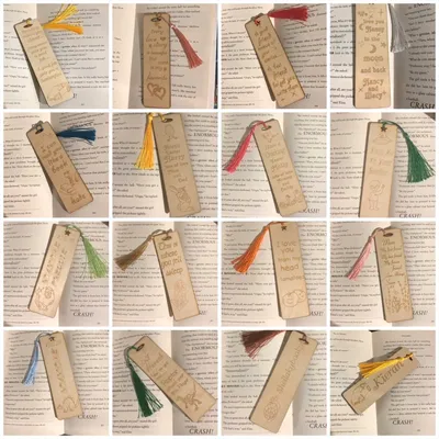 Personalised bookmark, wooden engraved t 10