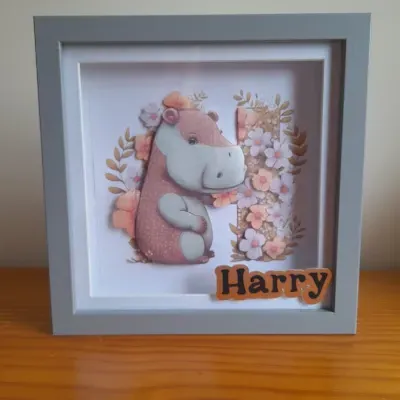 Personalised Cute Alphabet Shadow Box,  13