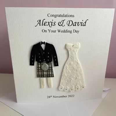 Personalised Scottish Wedding Card 2