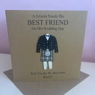 Personalised Scottish Will You Be Card 2