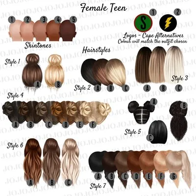 Female Teen Hair