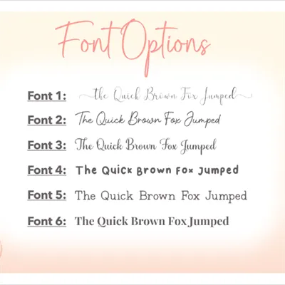 Font options