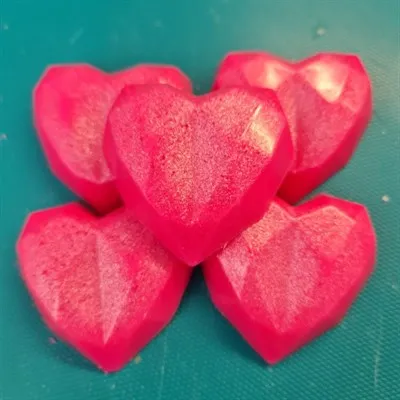 Pink flamingo soy wax heart