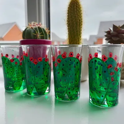 Prickly Pear Cactus Shot Glasses 1