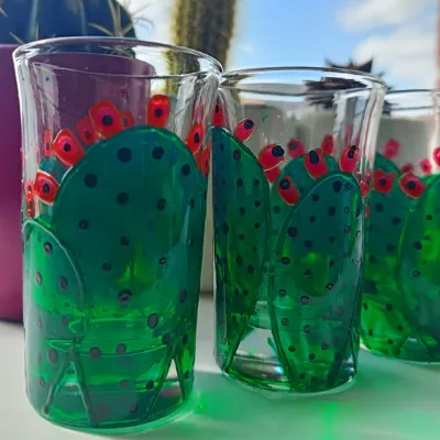 Prickly Pear Cactus Shot Glasses 4