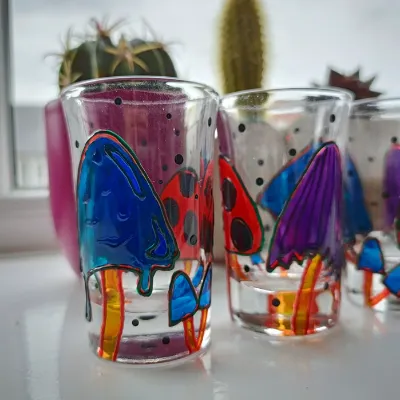 Quirky Mushroom Shot Glasses Pair 1
