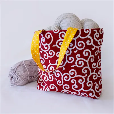 Red Mini Tote Bag | Japanese Design 1