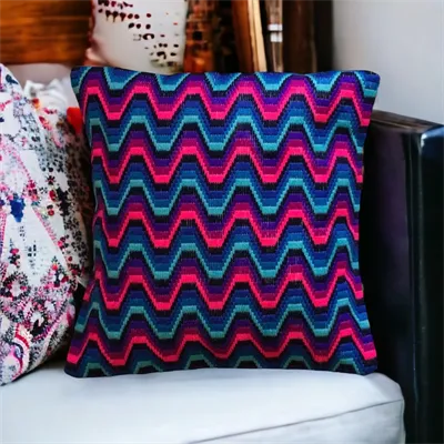 Retro Style Needlepoint Cushion