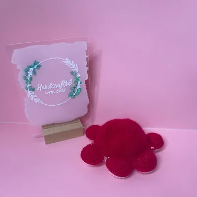 Reversible mood octopus crochet toy 4