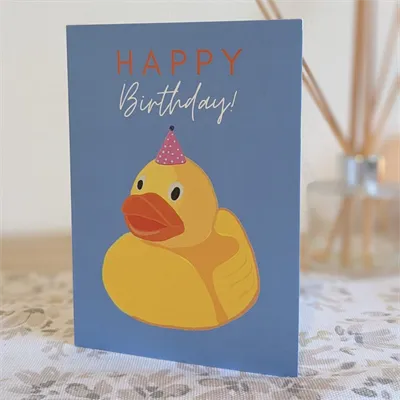 Rubber duck/ yellow/ blue/ birthday card 2