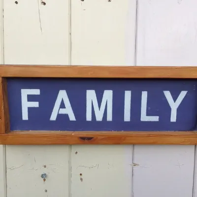 Rustic handmade Family sign 2