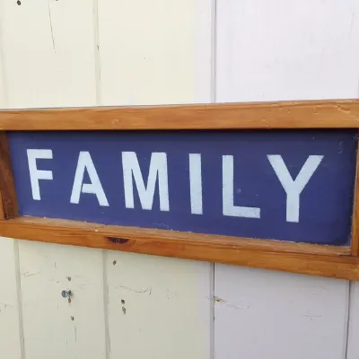 Rustic handmade Family sign 4