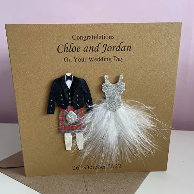Scottish Wedding Card Couple Personalise 4
