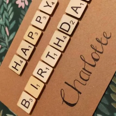 Scrabble Birthday Card 2