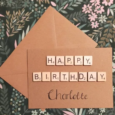 Scrabble Birthday Card 3