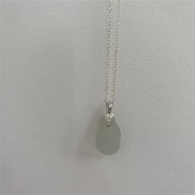 Sea Glass and Silver Necklace (806) 1