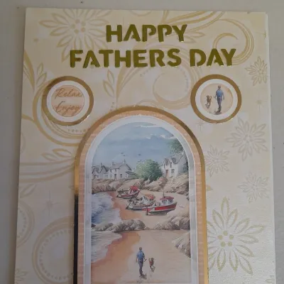 Seaside hand made Fathers day card. 2