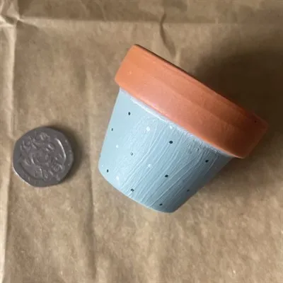 Set of 3 mini terracotta plant pots