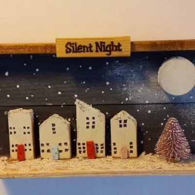 Silent night handmade reclaimed recycled 1